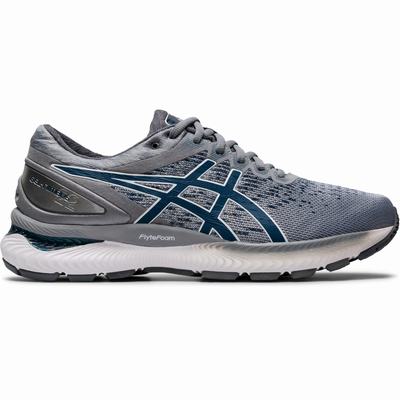 Férfi Asics Gel-Nimbus 22 Knit Futócipő AS0625849 Szürke/Kék